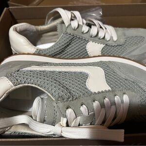 Stylish Green and White Sneakers